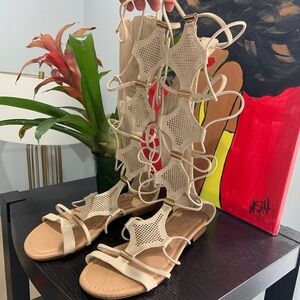 Tan gladiator sandal